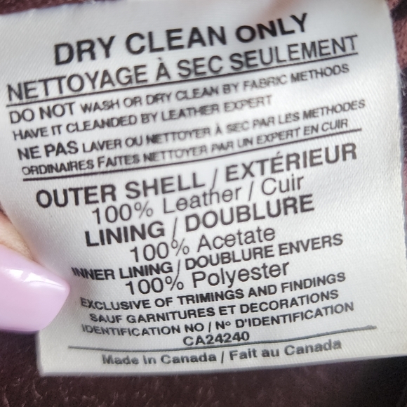 Andre Vintage 80's Brown Leather Coat with Black Faux Fur Collar - Picture 9 of 11